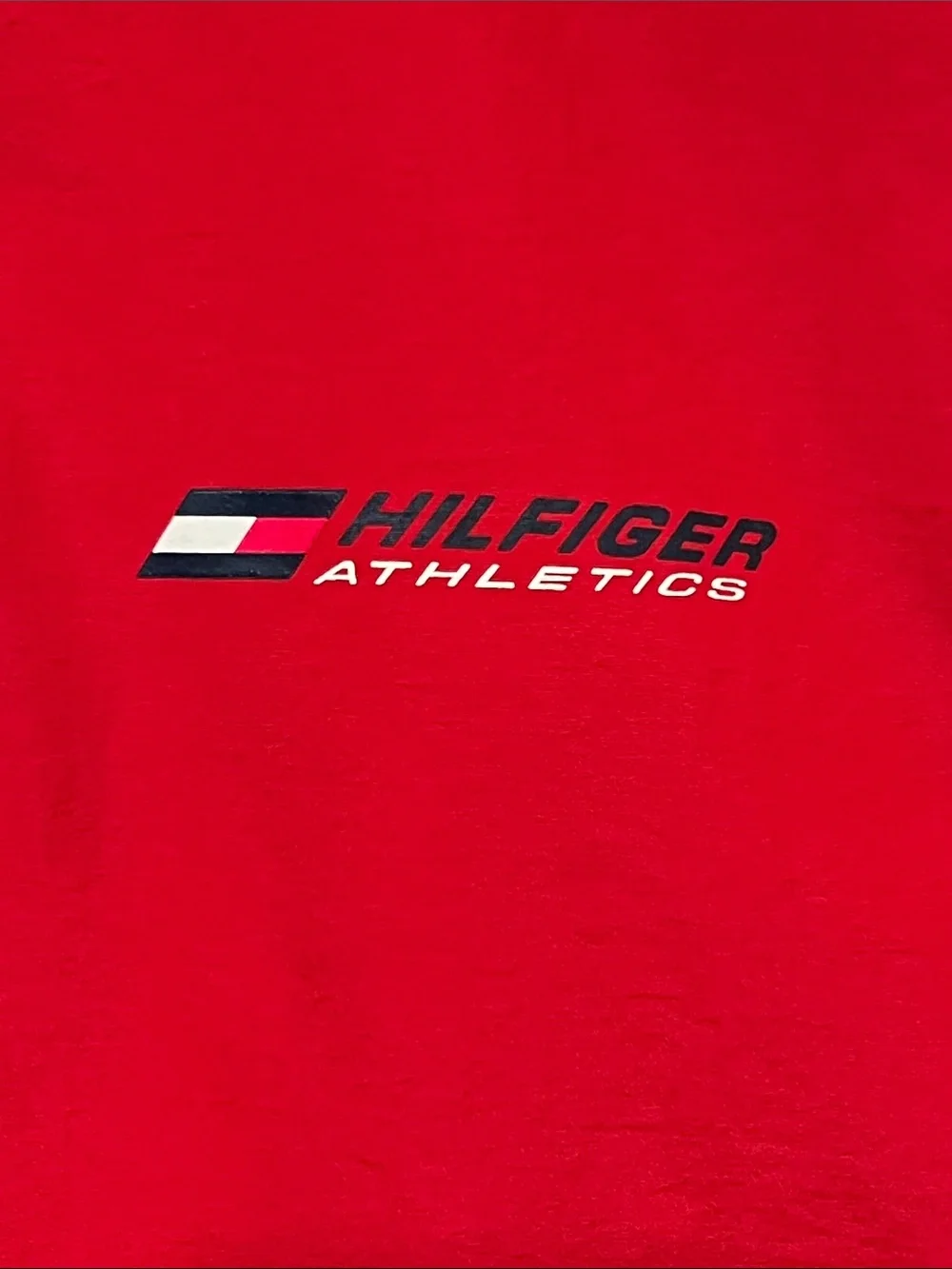 Vintage Tommy Hilfiger Red Lightweight Track Jacket with White Trim Size Large